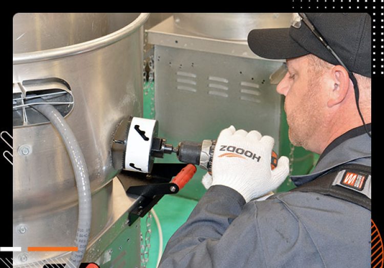 Exhaust fan access panel installation